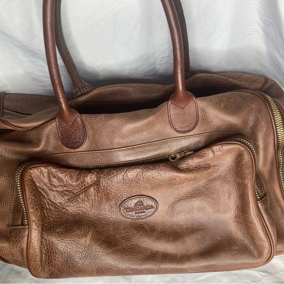 Tangaroa Terrida leather wheel luggage - Picture 5 of 12